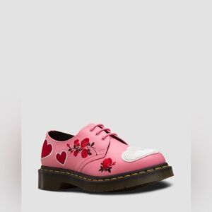 Dr. Martens Pink Sequin Heart Oxfords